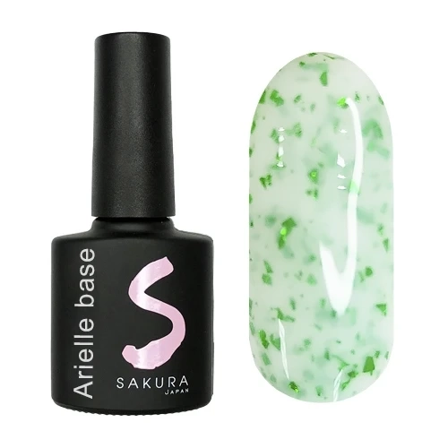 Камуфлирующая база для ногтей Sakura Arielle Base 6, с блестками, 8 мл Bas-06.