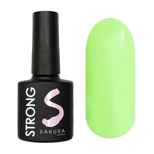 Густая и жесткая база для ногтей Sakura Strong base Light green, 8 мл green.