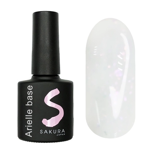 Камуфлирующая база для ногтей Sakura Arielle Base 3, с блестками, 8 мл BAS023