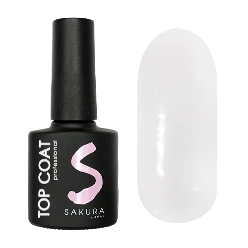 Топ для ногтей Sakura Milky tоp, без липкого слоя, 9 мл Top133