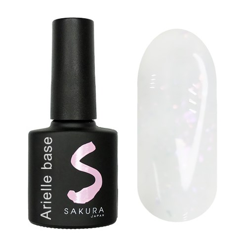 Камуфлирующая база для ногтей Sakura Arielle Base 3, с блестками, 8 мл BAS023