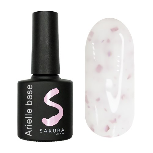 Камуфлирующая база для ногтей Sakura Arielle Base 4, с блестками, 8 мл BAS028