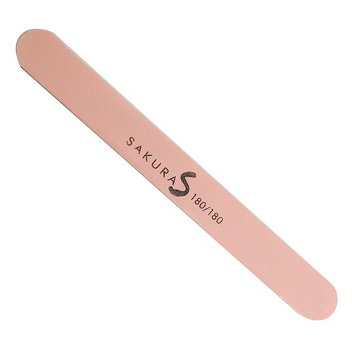 Пилка Sakura розовая, форма - прямая, абразивность 180/180 грит srp1818.