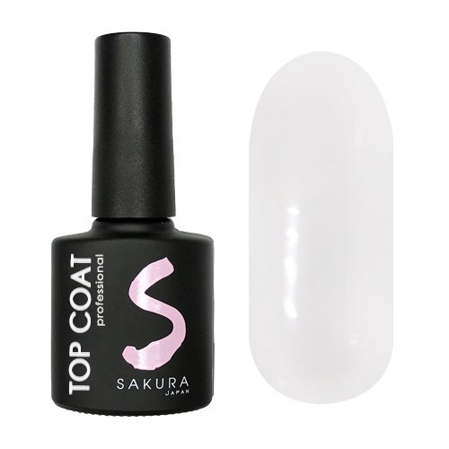 Топ для ногтей Sakura Milky tоp, без липкого слоя, 9 мл Top133